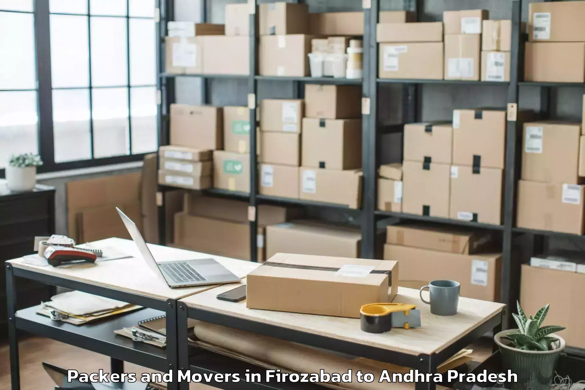 Affordable Firozabad to Vaddeswaram Packers And Movers